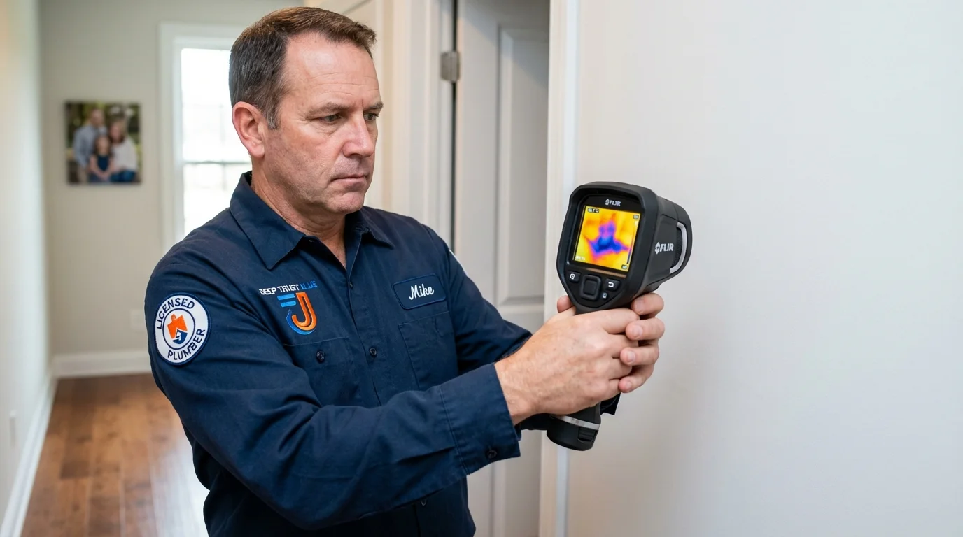 Thermal imaging leak detection by Johns Plumbing LLC in Marcellus
